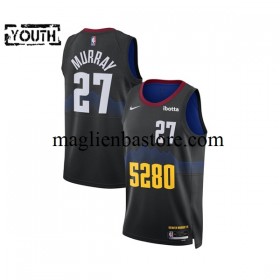 Maglia NBA Denver Nuggets Jamal Murray 27 2023-2024 Nike City Edition Nero Swingman - Bambino